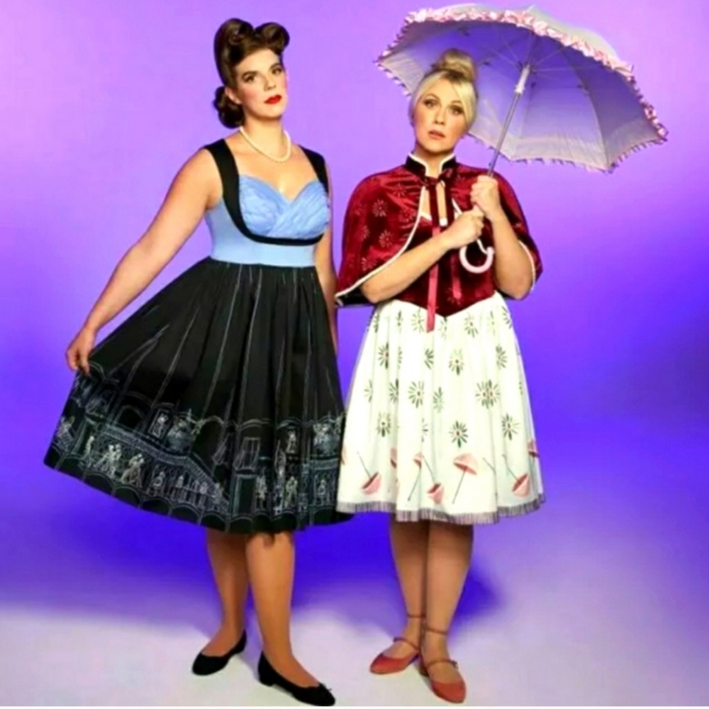 NWT Disneys Haunted Mansion Her Universe The Dress Shop Blue/Black Dress - Picture 6 of 16